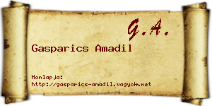 Gasparics Amadil névjegykártya